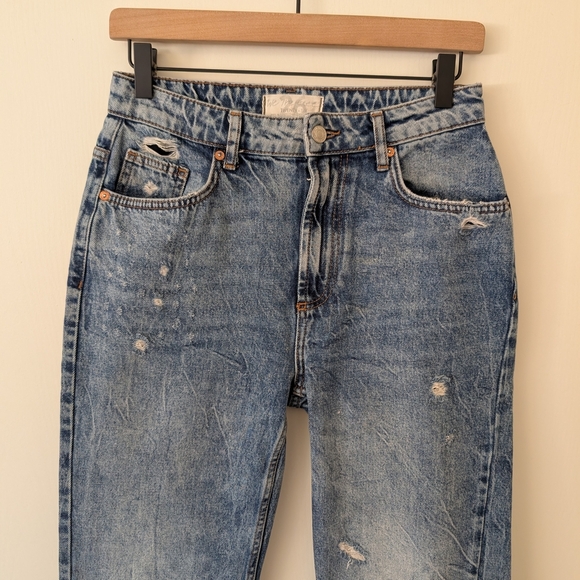 We The Free Womens 26 Dakota Straight Leg Denim Jeans 100% Cotton Classic Boho - Picture 3 of 8